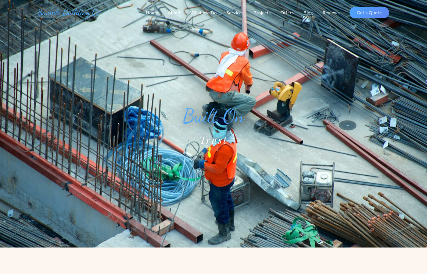 Building trade template demo