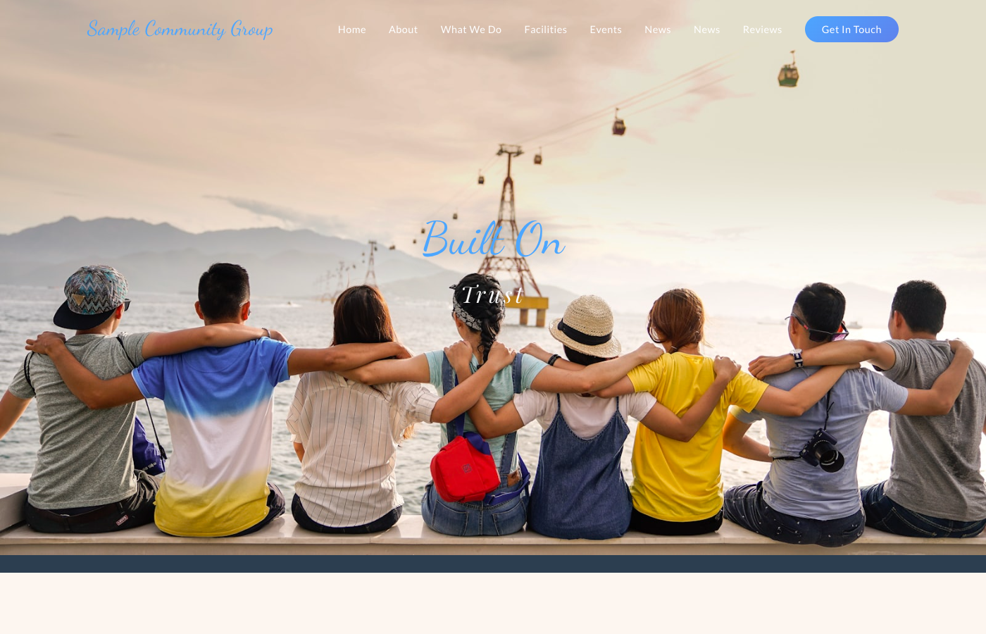 Community club template demo