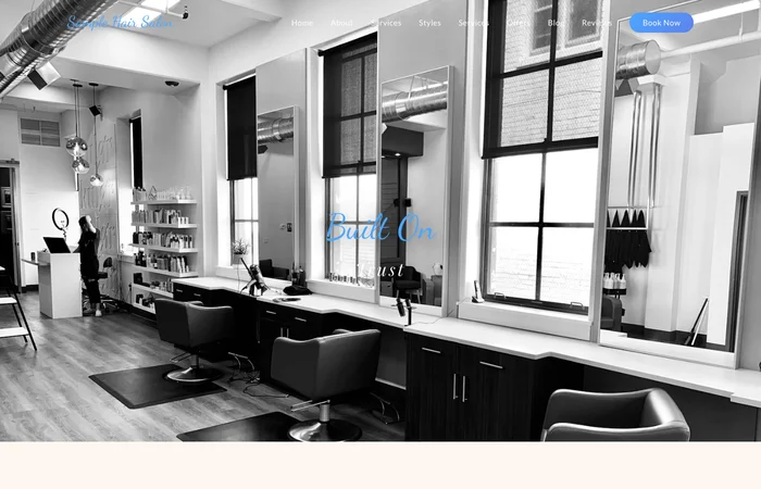 Hair salon template demo