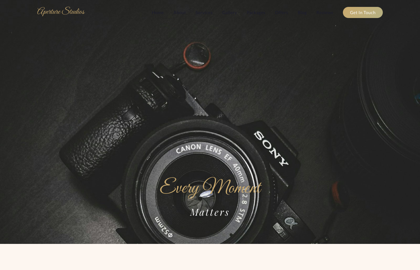 Photography template demo