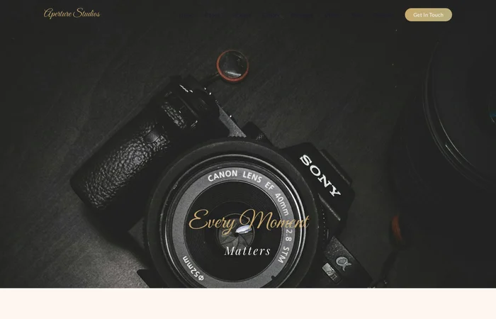 Photography template demo