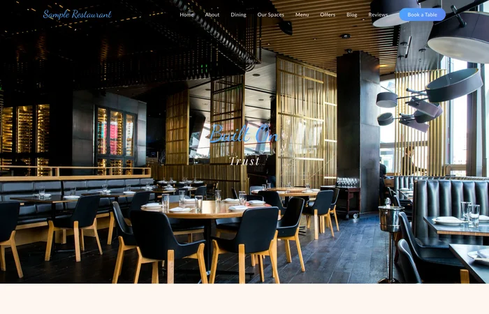 Restaurant template demo