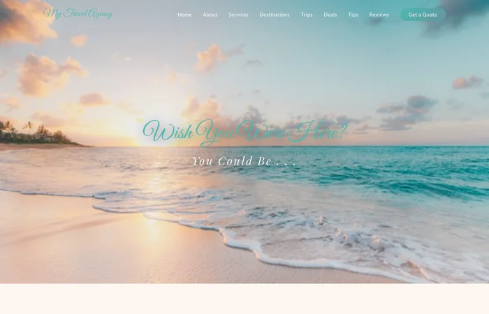 Travel agent template demo