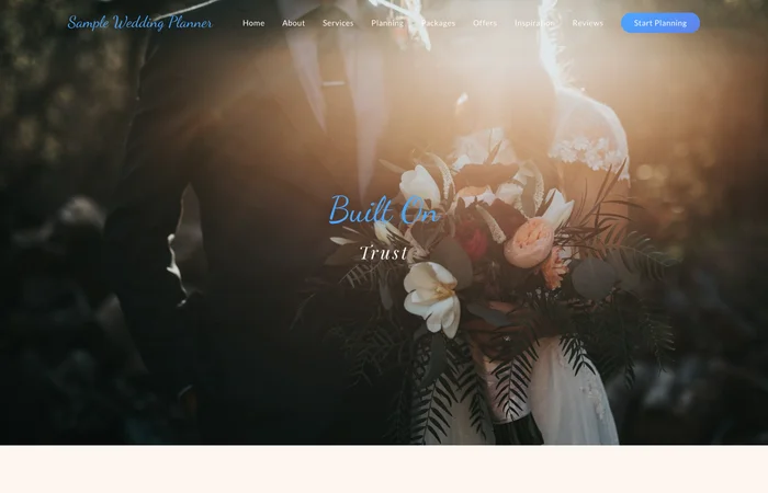 Wedding planner template demo